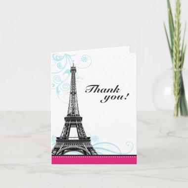 Mod Flourish Eiffel Tower Parisian Thank You Invitations
