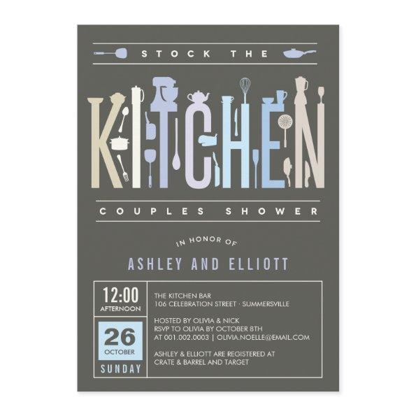 Mod Stock The Kitchen Couples Shower Party Invite