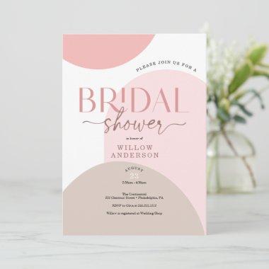 Modern Abstract Arch Bridal Shower Invitations