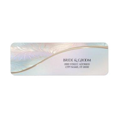 Modern Abstract Iridescent Return Address Label