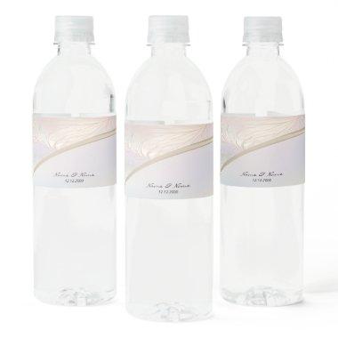 Modern Abstract Iridescent Water Bottle Label