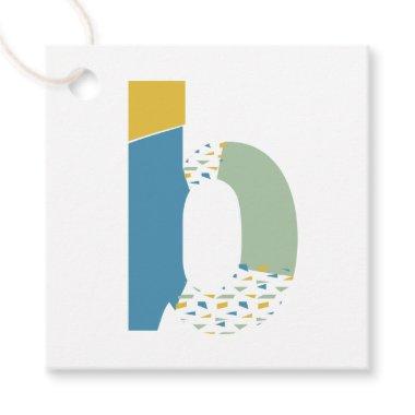 Modern Abstract Letter B Monogram Personalized Favor Tags