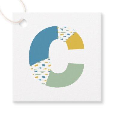 Modern Abstract Letter C Monogram Personalized Favor Tags