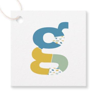 Modern Abstract Letter G Monogram Personalized Favor Tags