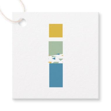 Modern Abstract Letter I Monogram Personalized Favor Tags