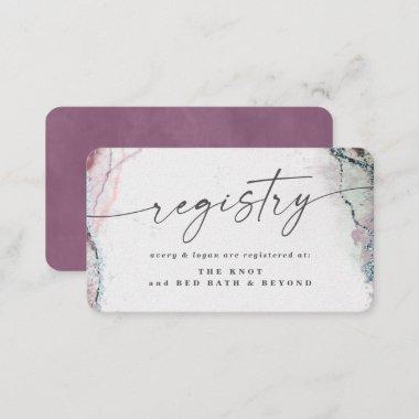 Modern Abstract Light Purple Wedding Registry Enclosure Invitations