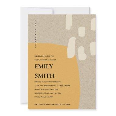MODERN ABSTRACT ORANGE RUST  INVITE