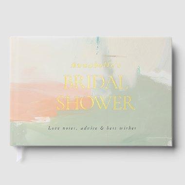Modern Abstract Painting Foil  Foil Guest Book