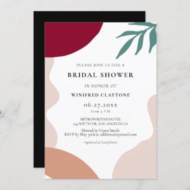 Modern abstract shapes Bridal shower Invitations