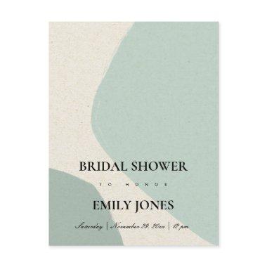 MODERN ABSTRACT SOFT AQUA BLUE BRIDAL SHOWER INVITATION POSTInvitations