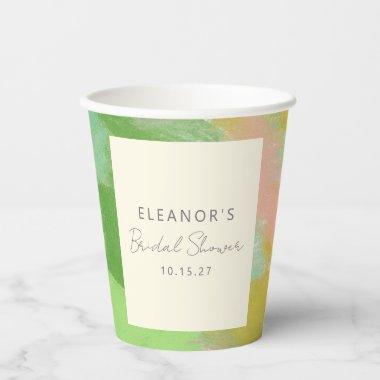 Modern Abstract Watercolor  Custom Paper Cups