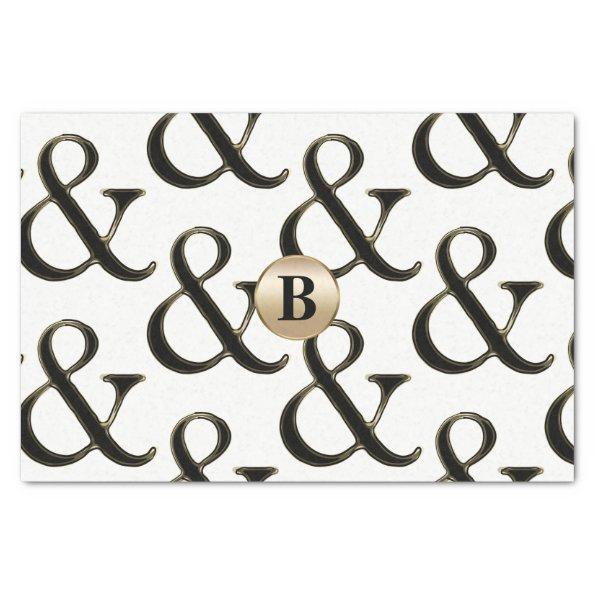 Modern Ampersand Modern Monogram Personalized Tissue Paper