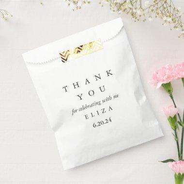 Modern and Minimal Thank You Typography Bridal Favor Bag