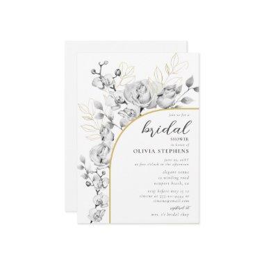 Modern Arch Elegant Floral Gold Chic