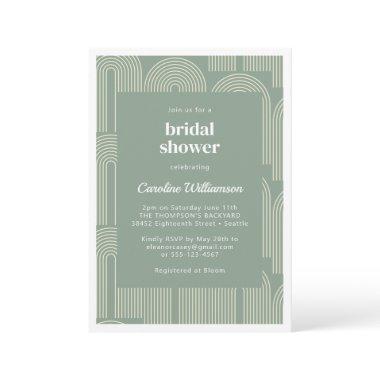 Modern Arch Line Art Sage Green
