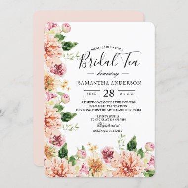 Modern Beauty Watercolor Colorful Flowers Invitations