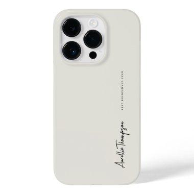 Modern Best Bridesmaid Bridal Natural White Case-Mate iPhone 14 Pro Case