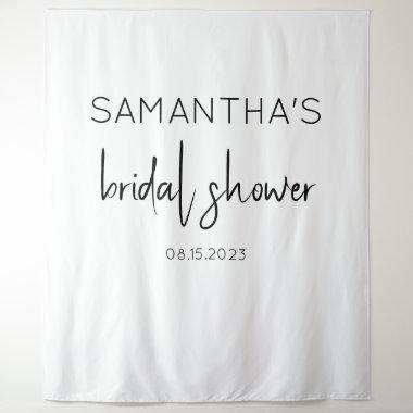Modern Black and White Bridal Shower Backdrop
