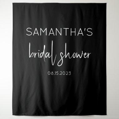 Modern Black and White Bridal Shower Backdrop
