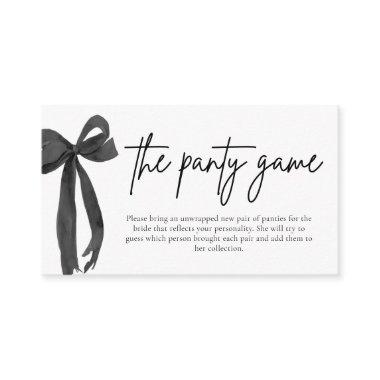 Modern Black Bow  The Panty Game Enclosure