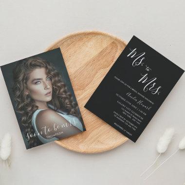Modern Black Ms to Mrs With Photo