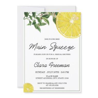 Modern Black Script Watercolor Lemon