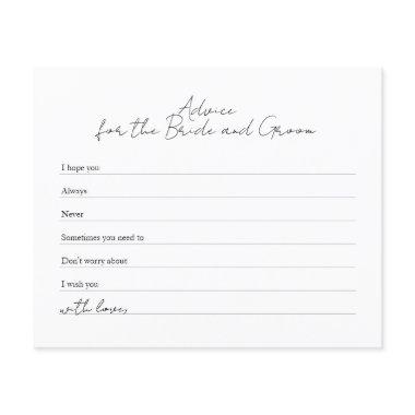 Modern Black White Advice for the Bride and Groom Flyer