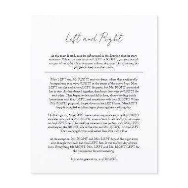 Modern Black White  Left Right Game Flyer