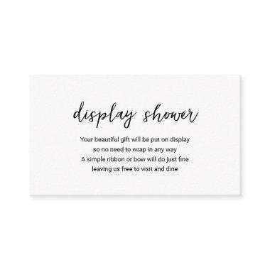 Modern Black White Minimal Simple Display Shower Enclosure Invitations