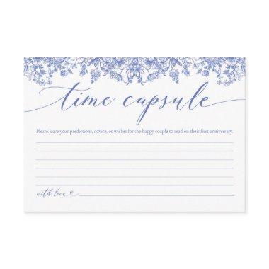 Modern Blue Floral  Time Capsule