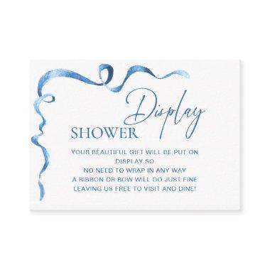 Modern Blue Hand Drawn Bow  Display Enclosure
