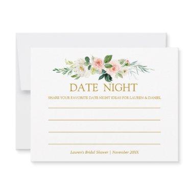 Modern Blush | Bridal Shower Date Night Advice Card
