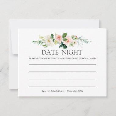 Modern Blush | Bridal Shower Date Night pink Advice Card