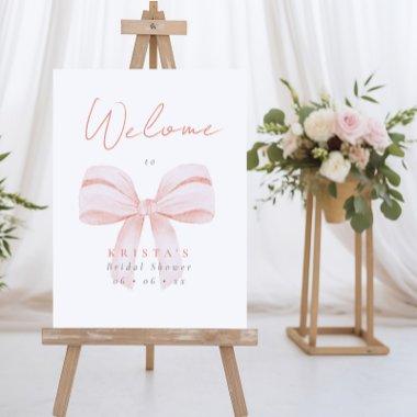 Modern Blush Coquette Bow  Welcome Foam Board