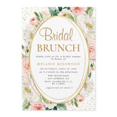 Modern blush floral bridal shower Invitations