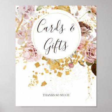 Modern Blush Floral | Invitations and Gifts Sign