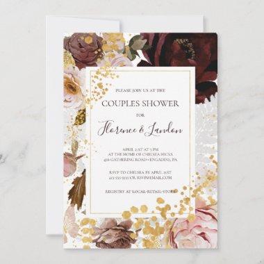 Modern Blush Floral | Couples Shower Invitations