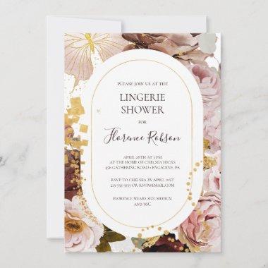 Modern Blush Floral | Lingerie Shower Invitations