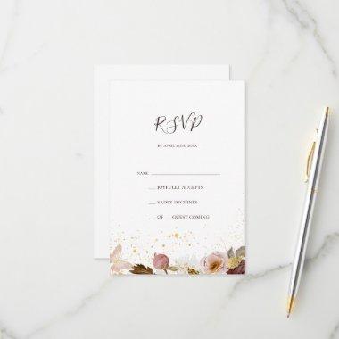 Modern Blush Floral | RSVP Card