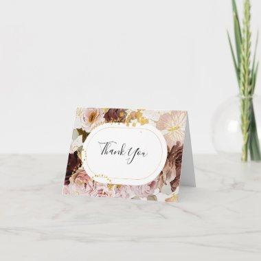 Modern Blush Floral | Watercolor Thank You Invitations