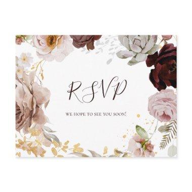 Modern Blush Floral | Wedding RSVP Post
