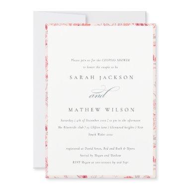 Modern Blush Paisley Typography Couples Shower