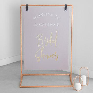 Modern Blush Pink Script Welcome Bridal Shower Foil Prints