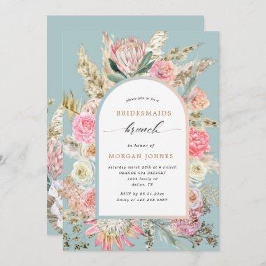 Modern Bohemian Floral Bridesmaids Brunch Invite