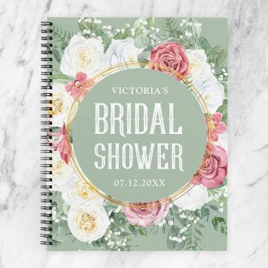 Modern Boho Bridal Shower Gift List Notebook