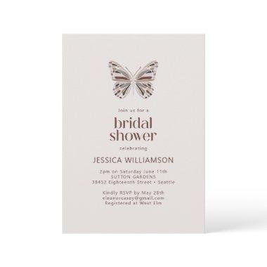 Modern Boho Butterfly Burgundy Taupe