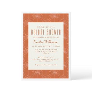 Modern Boho Palm Leaf Rust Botanical