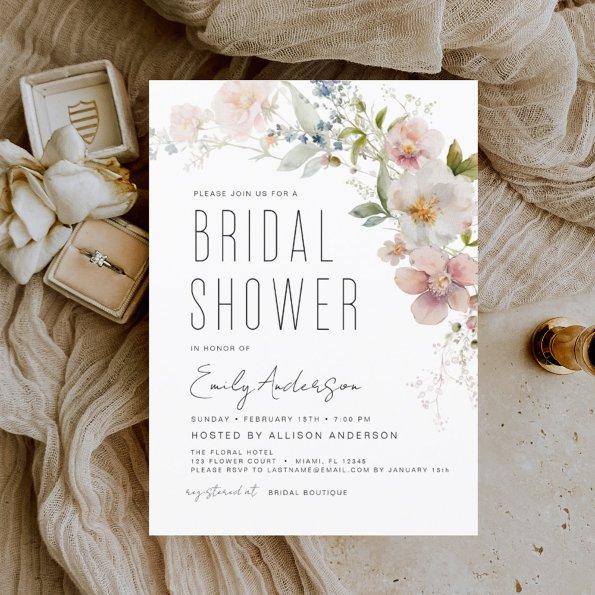 Modern Boho Wildflower  Elegant