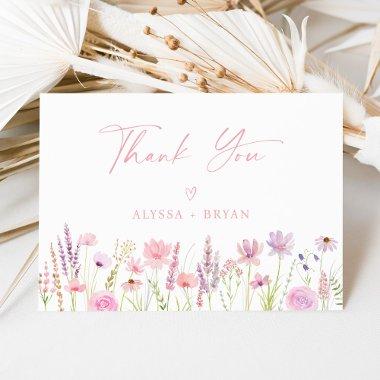 Modern Boho Wildflower Script  Thank You