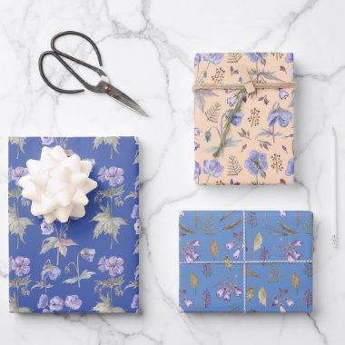 Modern Boho Wildflowers Floral Garden Decoration Wrapping Paper Sheets